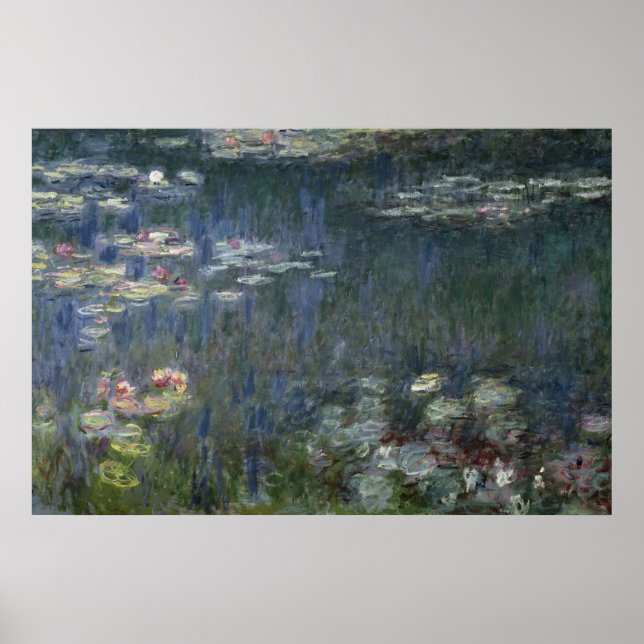 Poster Claude Monet | Nénuphars : Réflexions vertes (Devant)