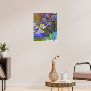 Poster Claude Monet - Nymphéas et Agapanthus,
