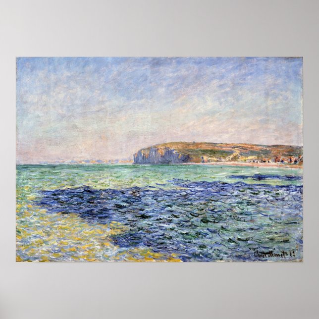 Poster Claude Monet Ombres sur la mer, Les falaises (Devant)