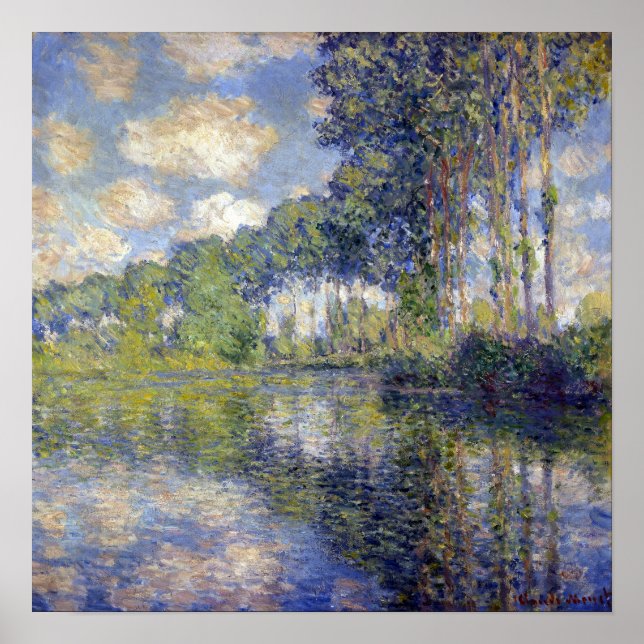 Poster Claude Monet Poplars sur l'épte (Devant)