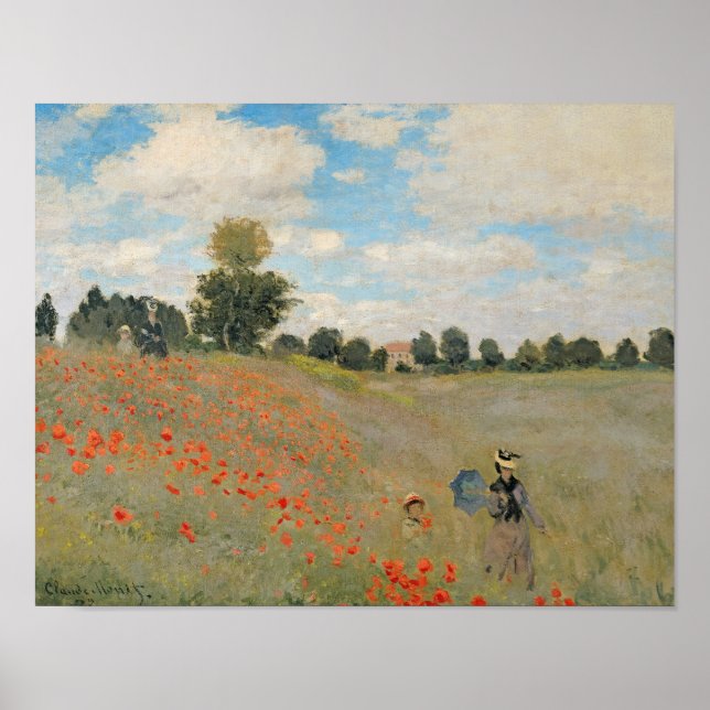 Poster Claude Monet | Poppies sauvages, près d'Argenteuil (Devant)