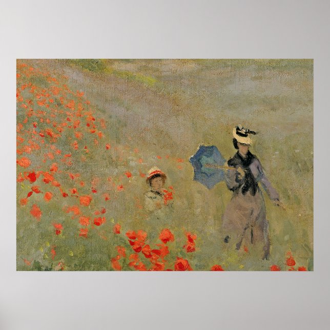 Poster Claude Monet | Poppies sauvages, près d'Argenteuil (Devant)