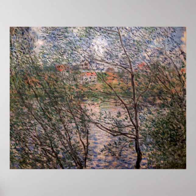 Poster Claude Monet - Printemps à travers les branches (Devant)