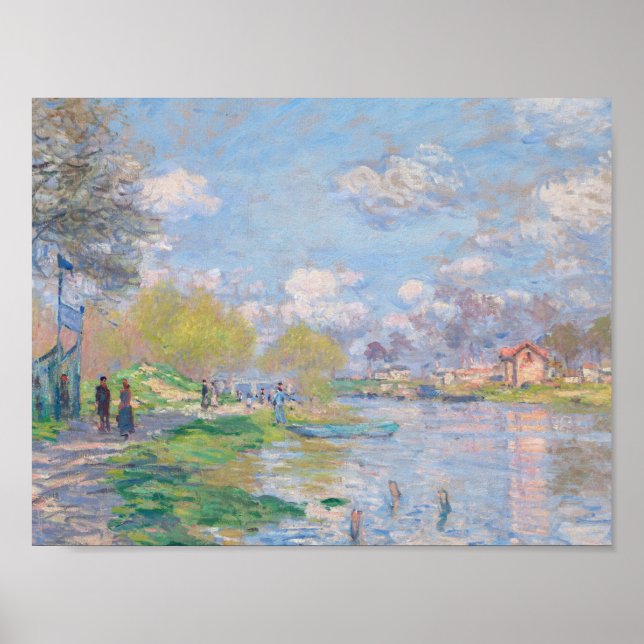 Poster Claude Monet - Printemps Sur La Seine (Devant)