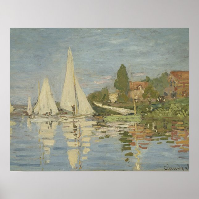 Poster Claude Monet - Regattas à Argenteuil (Devant)