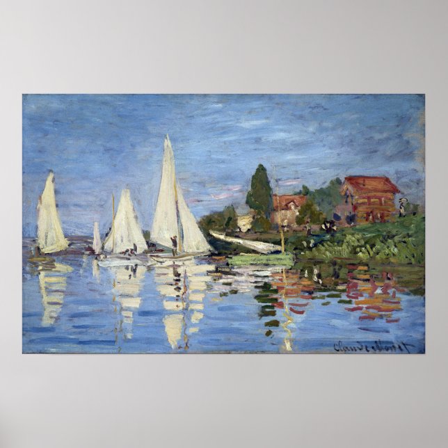 Poster Claude Monet Regattas à Argenteuil (Devant)