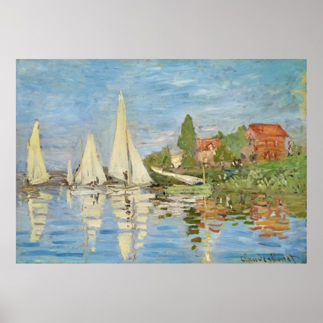 Poster Claude Monet - Regattas à Argenteuil (Devant)