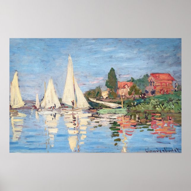 Poster Claude Monet - Regattas à Argenteuil (Devant)