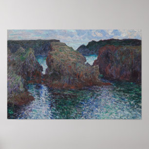 Poster Claude Monet - Rocks at Port-Goulphar, Belle-Ile