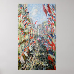 Poster Claude Monet   Rue Montorgueil, Paris