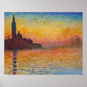 Poster Claude Monet - San Giorgio Maggiore à Dusk