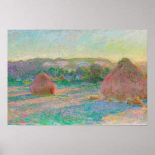 Poster Claude Monet Stacks of Wheat End of Summer Artwork