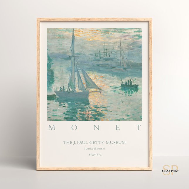 Poster Claude Monet Sunrise, Marine Art Imprimer Vintage (Créateur téléchargé)