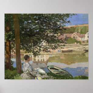 Poster Claude Monet - Sur la rive de la Seine, Bennecour