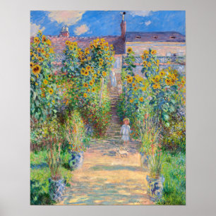Poster Claude Monet - The Artist's Garden at Vetheuil