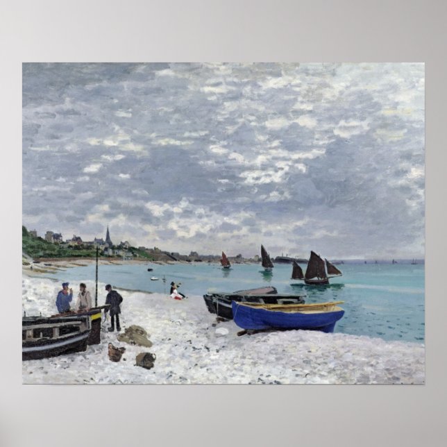 Poster Claude Monet | The Beach at Sainte-adresse (Devant)