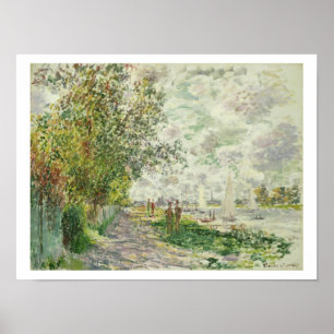 Poster Claude Monet The Riverbank at Gennevilliers