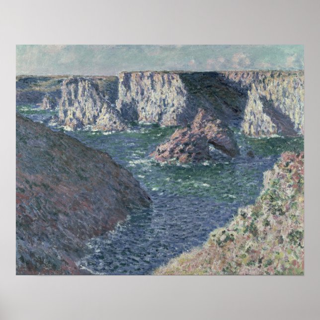Poster Claude Monet | The Rocks at Belle-Ile, 1886 (Devant)