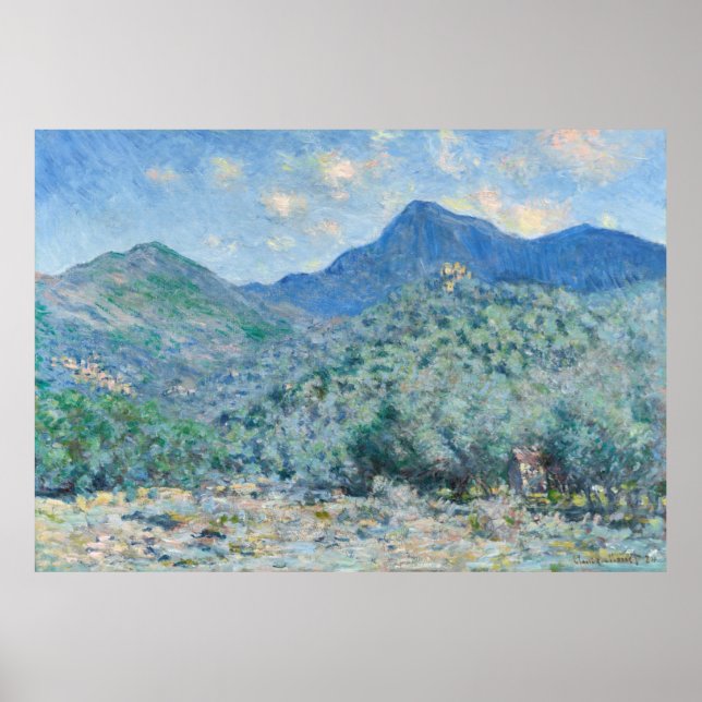 Poster Claude Monet Valle Buona, Près de Bordighera (1884 (Devant)