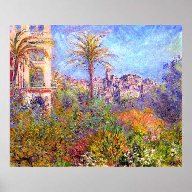 Poster Claude Monet : Villas à Bordighera (Devant)