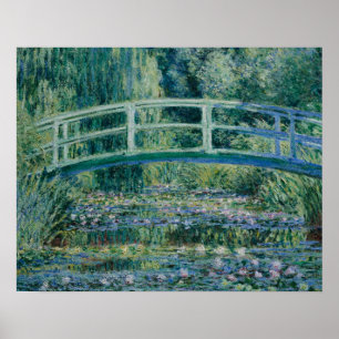 Poster Claude Monet - Water Lilies and Japanese Bridge