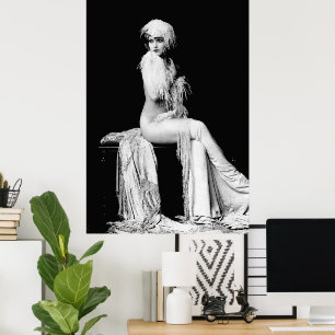 Poster Claudia a Scantily Clad Ziegfield Theater Girl
