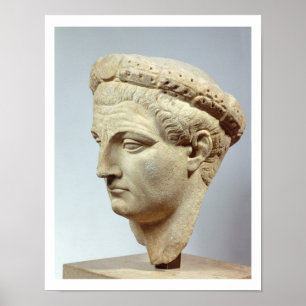 Poster Claudius, tête en marbre, 41-54 AD