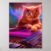 clavier d'art psychédélique/chat piano
