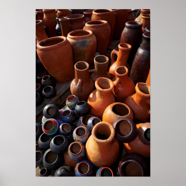 Poster Clay Pots, Hazyview, Mpumalanga, South Africa (Devant)