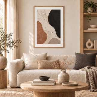 Poster Clay Resonance | Minimal Abstract Plaster Art Prin