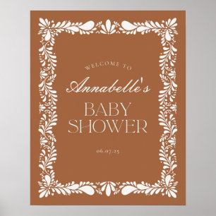 Poster Clay Talavera Carrelage Fiesta Baby shower Bienven