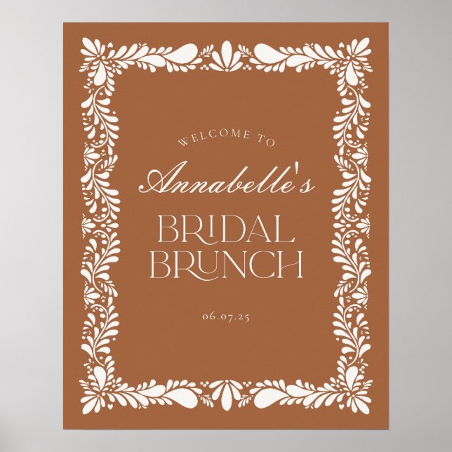 Poster Clay Talavera Tile Fiesta Brunch de mariage de bie (Devant)