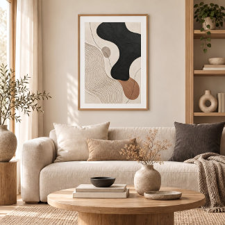 Poster Clay Tide | Minimal Abstract Plaster Art Print
