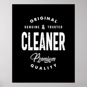 Poster Cleaner Titre de l'emploi Teft Gift Mens Femmes