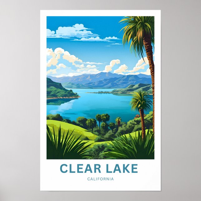 Poster Clear Lake California - Imprimer (Devant)