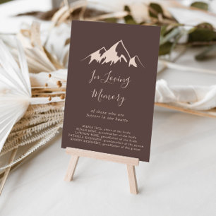 Poster Clear Mountain Country In Love Memory Sign