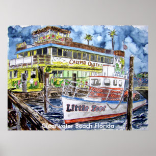 Poster Clearwater_boat_paint, Plage Clearwater Floride
