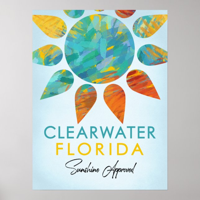 Poster Clearwater Florida Sunshine Travel (Devant)
