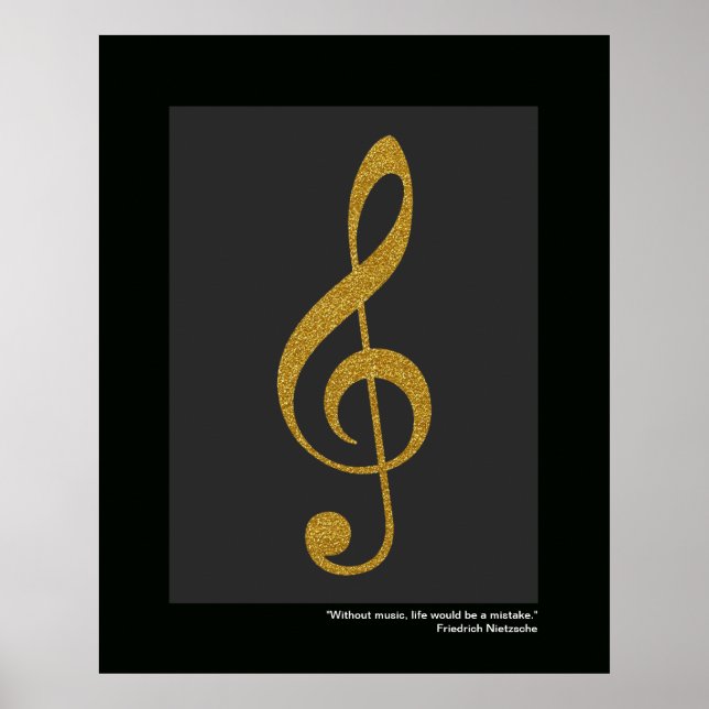 Poster clef à aigles de couleur dorée (Devant)