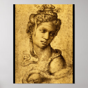Poster Cleopatra', Michelangelo_Studies des maîtres