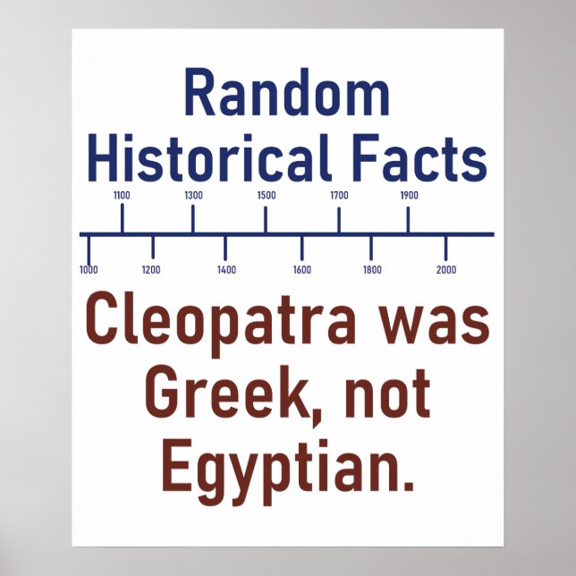 Poster Cléopâtre Était Grec - Histoire (Devant)