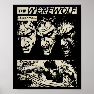 Poster Clic Horror Monster Horror Comic Werewolf Ma