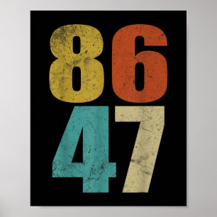 Poster Clic Retro Vintage 80s Style 86 47 Anti Trump