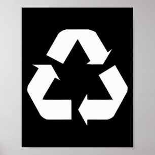 Poster Clic vert-blanc Recycle Sign Design Standard