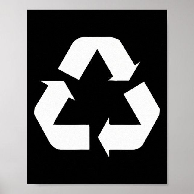 Poster Clic vert-blanc Recycle Sign Design Standard (Devant)