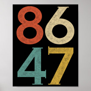 Poster Clic Vintage 80s Style 86 47 Anti Trump
