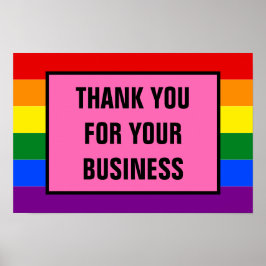 Poster Clients LGBT Merci Business Rainbow Pride