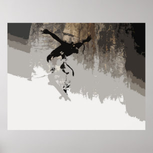 Poster Cliff Jumping - Skateboarder