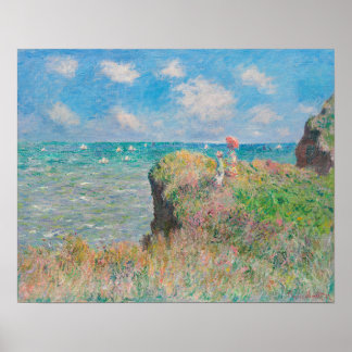 Poster Cliff Walk à Pourville (1882) par Claude Monet