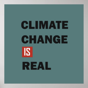 Poster climate change is real emergency